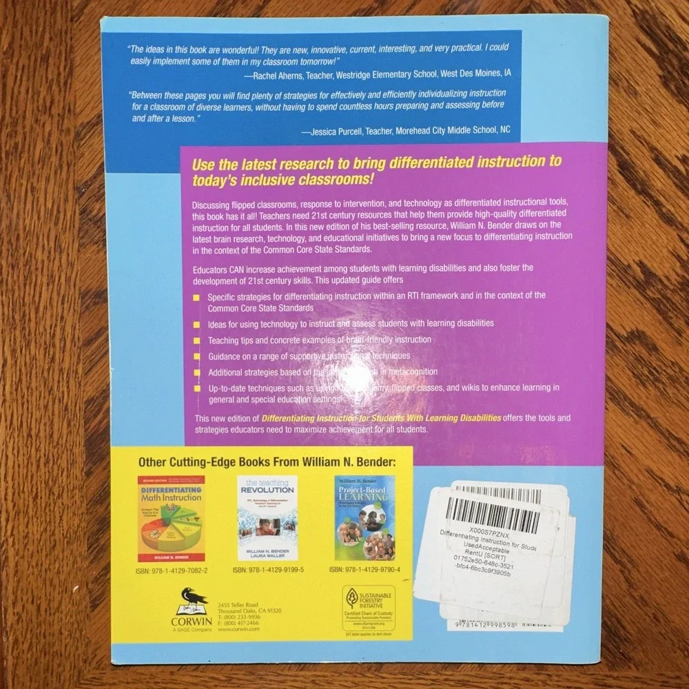 William N. Bender Differentiating Instruction Learning Disabilities 3rd Ed